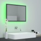 vidaXL LED-Badspiegel Hochglanz-Grau 60x8,5x37 cm Acryl vidaXL LED-Badspiegel Hochglanz-Grau 60x8,5x37 cm Acryl
