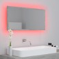 vidaXL LED-Badspiegel Betongrau 90x8,5x37 cm Acryl vidaXL LED-Badspiegel Betongrau 90x8,5x37 cm Acryl
