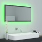 vidaXL LED-Badspiegel Hochglanz-Grau 90x8,5x37 cm Acryl vidaXL LED-Badspiegel Hochglanz-Grau 90x8,5x37 cm Acryl