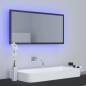 vidaXL LED-Badspiegel Hochglanz-Grau 90x8,5x37 cm Acryl vidaXL LED-Badspiegel Hochglanz-Grau 90x8,5x37 cm Acryl