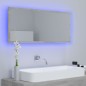 vidaXL LED-Badspiegel Betongrau 100x8,5x37 cm Acryl vidaXL LED-Badspiegel Betongrau 100x8,5x37 cm Acryl