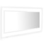 vidaXL LED-Badspiegel Hochglanz-Weiß 100x8,5x37 cm Acryl vidaXL LED-Badspiegel Hochglanz-Weiß 100x8,5x37 cm Acryl