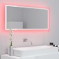 vidaXL LED-Badspiegel Hochglanz-Weiß 100x8,5x37 cm Acryl vidaXL LED-Badspiegel Hochglanz-Weiß 100x8,5x37 cm Acryl