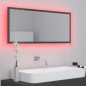 vidaXL LED-Badspiegel Hochglanz-Grau 100x8,5x37 cm Acryl vidaXL LED-Badspiegel Hochglanz-Grau 100x8,5x37 cm Acryl