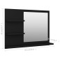 vidaXL Badspiegel Schwarz 60x10,5x45 cm Holzwerkstoff vidaXL Badspiegel Schwarz 60x10,5x45 cm Holzwerkstoff