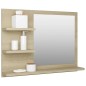 vidaXL Badspiegel Sonoma-Eiche 60x10,5x45 cm Holzwerkstoff vidaXL Badspiegel Sonoma-Eiche 60x10,5x45 cm Holzwerkstoff
