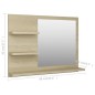vidaXL Badspiegel Sonoma-Eiche 60x10,5x45 cm Holzwerkstoff vidaXL Badspiegel Sonoma-Eiche 60x10,5x45 cm Holzwerkstoff