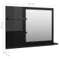 vidaXL Badspiegel Hochglanz-Schwarz 60x10,5x45 cm Holzwerkstoff vidaXL Badspiegel Hochglanz-Schwarz 60x10,5x45 cm Holzwerkstoff