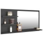 vidaXL Badspiegel Grau 90x10,5x45 cm Holzwerkstoff vidaXL Badspiegel Grau 90x10,5x45 cm Holzwerkstoff