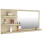vidaXL Badspiegel Sonoma-Eiche 90x10,5x45 cm Holzwerkstoff vidaXL Badspiegel Sonoma-Eiche 90x10,5x45 cm Holzwerkstoff