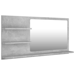 vidaXL Badspiegel Betongrau 90x10,5x45 cm Holzwerkstoff