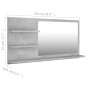 vidaXL Badspiegel Betongrau 90x10,5x45 cm Holzwerkstoff vidaXL Badspiegel Betongrau 90x10,5x45 cm Holzwerkstoff