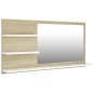vidaXL Badspiegel Weiß und Sonoma-Eiche 90x10,5x45 cm Holzwerkstoff vidaXL Badspiegel Weiß und Sonoma-Eiche 90x10,5x45 cm Holzwerkstoff