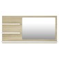 vidaXL Badspiegel Weiß und Sonoma-Eiche 90x10,5x45 cm Holzwerkstoff vidaXL Badspiegel Weiß und Sonoma-Eiche 90x10,5x45 cm Holzwerkstoff