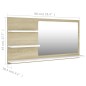 vidaXL Badspiegel Weiß und Sonoma-Eiche 90x10,5x45 cm Holzwerkstoff vidaXL Badspiegel Weiß und Sonoma-Eiche 90x10,5x45 cm Holzwerkstoff