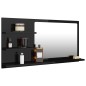 vidaXL Badspiegel Hochglanz-Schwarz 90x10,5x45 cm Holzwerkstoff vidaXL Badspiegel Hochglanz-Schwarz 90x10,5x45 cm Holzwerkstoff