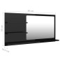 vidaXL Badspiegel Hochglanz-Schwarz 90x10,5x45 cm Holzwerkstoff vidaXL Badspiegel Hochglanz-Schwarz 90x10,5x45 cm Holzwerkstoff