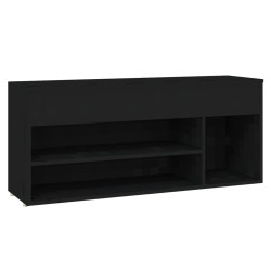 vidaXL Schuhbank Schwarz 105x30x45 cm Holzwerkstoff