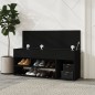 vidaXL Schuhbank Schwarz 105x30x45 cm Holzwerkstoff vidaXL Schuhbank Schwarz 105x30x45 cm Holzwerkstoff