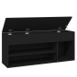 vidaXL Schuhbank Schwarz 105x30x45 cm Holzwerkstoff vidaXL Schuhbank Schwarz 105x30x45 cm Holzwerkstoff