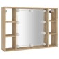 vidaXL Spiegelschrank mit LED Sonoma-Eiche 76x15x55 cm vidaXL Spiegelschrank mit LED Sonoma-Eiche 76x15x55 cm