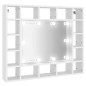 vidaXL Spiegelschrank mit LED Weiß 91x15x76,5 cm vidaXL Spiegelschrank mit LED Weiß 91x15x76,5 cm