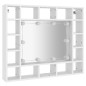 vidaXL Spiegelschrank mit LED Weiß 91x15x76,5 cm vidaXL Spiegelschrank mit LED Weiß 91x15x76,5 cm