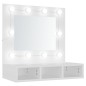 vidaXL Spiegelschrank mit LED Weiß 60x31,5x62 cm vidaXL Spiegelschrank mit LED Weiß 60x31,5x62 cm