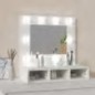vidaXL Spiegelschrank mit LED Weiß 60x31,5x62 cm vidaXL Spiegelschrank mit LED Weiß 60x31,5x62 cm