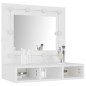vidaXL Spiegelschrank mit LED Weiß 60x31,5x62 cm vidaXL Spiegelschrank mit LED Weiß 60x31,5x62 cm