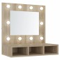 vidaXL Spiegelschrank mit LED Sonoma-Eiche 60x31,5x62 cm vidaXL Spiegelschrank mit LED Sonoma-Eiche 60x31,5x62 cm