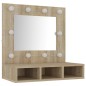 vidaXL Spiegelschrank mit LED Sonoma-Eiche 60x31,5x62 cm vidaXL Spiegelschrank mit LED Sonoma-Eiche 60x31,5x62 cm