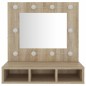 vidaXL Spiegelschrank mit LED Sonoma-Eiche 60x31,5x62 cm vidaXL Spiegelschrank mit LED Sonoma-Eiche 60x31,5x62 cm