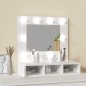 vidaXL Spiegelschrank mit LED Hochglanz-Weiß 60x31,5x62 cm vidaXL Spiegelschrank mit LED Hochglanz-Weiß 60x31,5x62 cm