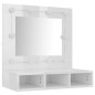 vidaXL Spiegelschrank mit LED Hochglanz-Weiß 60x31,5x62 cm vidaXL Spiegelschrank mit LED Hochglanz-Weiß 60x31,5x62 cm