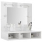 vidaXL Spiegelschrank mit LED Hochglanz-Weiß 60x31,5x62 cm vidaXL Spiegelschrank mit LED Hochglanz-Weiß 60x31,5x62 cm