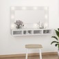 vidaXL Spiegelschrank mit LED Weiß 90x31,5x62 cm vidaXL Spiegelschrank mit LED Weiß 90x31,5x62 cm