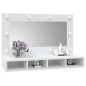 vidaXL Spiegelschrank mit LED Weiß 90x31,5x62 cm vidaXL Spiegelschrank mit LED Weiß 90x31,5x62 cm