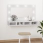vidaXL Spiegelschrank mit LED Weiß 90x31,5x62 cm vidaXL Spiegelschrank mit LED Weiß 90x31,5x62 cm
