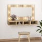 vidaXL Spiegelschrank mit LED Sonoma-Eiche 90x31,5x62 cm vidaXL Spiegelschrank mit LED Sonoma-Eiche 90x31,5x62 cm