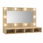 vidaXL Spiegelschrank mit LED Sonoma-Eiche 90x31,5x62 cm vidaXL Spiegelschrank mit LED Sonoma-Eiche 90x31,5x62 cm