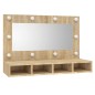 vidaXL Spiegelschrank mit LED Sonoma-Eiche 90x31,5x62 cm vidaXL Spiegelschrank mit LED Sonoma-Eiche 90x31,5x62 cm
