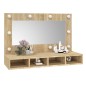 vidaXL Spiegelschrank mit LED Sonoma-Eiche 90x31,5x62 cm vidaXL Spiegelschrank mit LED Sonoma-Eiche 90x31,5x62 cm
