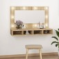 vidaXL Spiegelschrank mit LED Sonoma-Eiche 90x31,5x62 cm vidaXL Spiegelschrank mit LED Sonoma-Eiche 90x31,5x62 cm