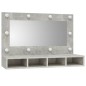 vidaXL Spiegelschrank mit LED Betongrau 90x31,5x62 cm vidaXL Spiegelschrank mit LED Betongrau 90x31,5x62 cm