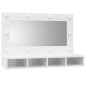 vidaXL Spiegelschrank mit LED Hochglanz-Weiß 90x31,5x62 cm vidaXL Spiegelschrank mit LED Hochglanz-Weiß 90x31,5x62 cm