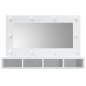 vidaXL Spiegelschrank mit LED Hochglanz-Weiß 90x31,5x62 cm vidaXL Spiegelschrank mit LED Hochglanz-Weiß 90x31,5x62 cm