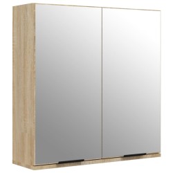 vidaXL Bad-Spiegelschrank Sonoma-Eiche 64x20x67 cm