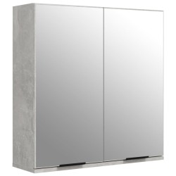 vidaXL Bad-Spiegelschrank Betongrau 64x20x67 cm