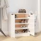 vidaXL Schuhschrank Hochglanz-Weiß 59x35x70 cm Holzwerkstoff vidaXL Schuhschrank Hochglanz-Weiß 59x35x70 cm Holzwerkstoff